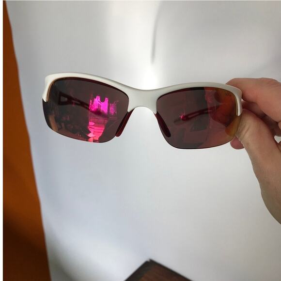 Bolle Bolt S Sunglasses 12204 in matte white with red accent - pre-owned main image 6